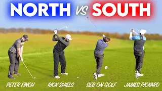 NORTH vs SOUTH: Me + Rick Shiels vs Seb On Golf + James Pickard (4 HOLE GREENSOMES MATCH)