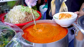 Serving Noodle, Desserts, Bread with Pate, Balut, Beef Bone Soup | One Stop Dinner in Phnom Penh