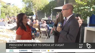 President Joe Biden speaks at Viasat in Carlsbad