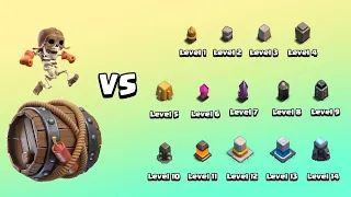 Every level wall vs Super Wall Breaker | Clash of Clans