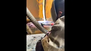 Rebuild of cracked Liugong excavator boom, perfect welding job