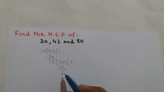 H.C.F. of three numbers