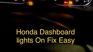 Honda Accord 10th gen 2016-2023 All Lights turn On Warnings TPMS, Brakes, sensor, system wirings