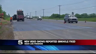 Sinkhole along Highway 100 in Los Fresnos Repaired