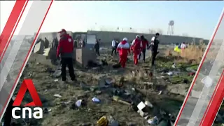 Aftermath of Ukrainian Boeing 737 plane crash in Iran