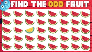 Find the ODD Fruit👀🔎| [Easy, Medium, Hard] Levels⏱️|Emoji Quiz😉 | Fruit And Vegetable Edition🍓🍊