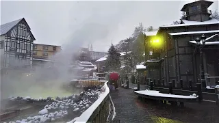[HD]  2020 Snowy Winter Kusatsu Hotspring Town Walk Japan