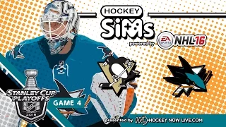 Penguins vs Sharks: Game 4 (NHL 16 Hockey Sims)