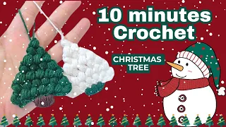 Very Easy Crochet Christmas Ornament - Christmas Tree Tutorial | Changmi Crochet