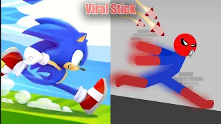 Sonic vs Stickman | Stickman Dismounting Highlight and Funny Moments #196