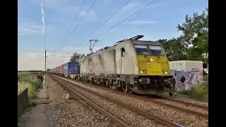 (Vidéo Commentée) Trains TRANSILIEN TER FRET et HLP Passage à Niveau PN 28 LAGNY-LE-SEC