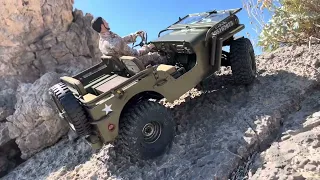 Rochobby 1/6 Willys Jeep.Part 1 of 2.The rock crawl. #rccrawler #rcfun #rccrawl