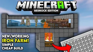 NEW Simple Iron Farm Tutorial in Minecraft Bedrock 1.17 (MCPE/Xbox/PS4/Switch/Windows10)