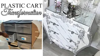 PLASTIC CART TO AN EXPENSIVE LOOKING FRENCH DRESSER | BAROQUE DRESSER FROM PLASTIC CART