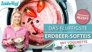 😍😍 Super FLUFFIGES Erdbeer-Softeis mit Yogurette | Thermomix® Rezept
