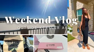 WEEKEND VLOG| KEESLER AFB TECH SCHOOL RAW FOOTAGE ..TARGET RUN , CRUMBLE COOKIE REVIEW, BEACH ETC…