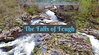 The Falls of Feugh - Waterfall Drone Footage - Banchory, Aberdeenshire, Scotland