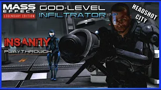 God Level Infiltrator | Cerberus Base Insanity Difficulty | Mass Effect Legendary Edition
