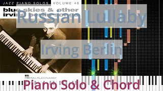 🎹Russian Lullaby, Solo & Chord, Irving Berlin, Synthesia Piano