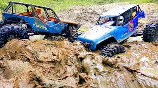 RC Cars MUD Adventures — Axial Wraith vs WLtoys 10428 4x4 Full Comparison #3 — RC Extreme Pictures