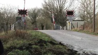 Santon downham level crossing and trains.