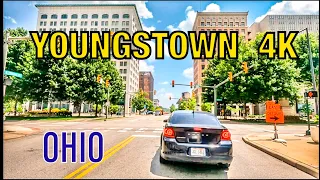 YOUNGSTOWN 4K - Driving Downtown  - OHIO