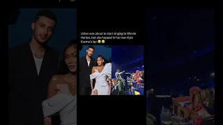 Usher Was About To Sing To Winnie Harlow, But She Hopped In Her Man Kyle Kuzma’s Lap #viral shorts