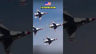 Inside the Mighty US F-16 Fighting Falcon Performing Formation Flying From the Sky #shorts