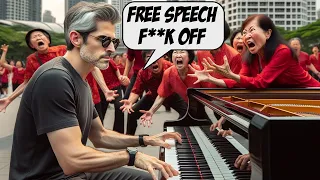 Chinese Commies Have Viral FREAKOUT On London Pianist @DrKBoogieWoogie