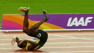 Usain Bolt Injury - 4 x 100 meters Relay - World Athletics Championships London 2017 4x100