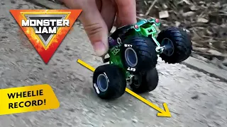 GRAVE DIGGER LONGEST WHEELIE RECORD! MONSTER JAM HOW TO BREAK WORLD RECORDS