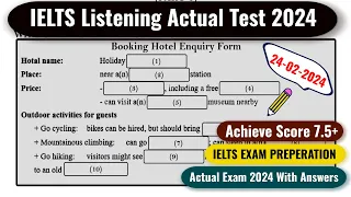 IELTS Listening Actual Test 2024 with Answers | 24.02.2024