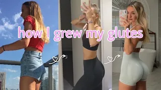 How I grew my glutes *INSANE transformation* // tips for glute growth // nutrition, exercises & more