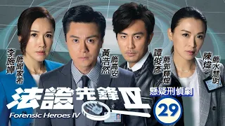 TVB查案劇 | 法證先鋒IV 29/30 | 朱晨麗(高靖)倒臥血泊 | 黃浩然、李施嬅、譚俊彥、陳煒、朱晨麗、湯洛雯 | 粵語中字 | 2020