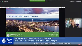 Seattle City Council Land Use & Neighborhoods Committee 1/13/21