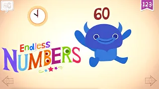 Endless Numbers 60 | Learn Number Sixty | Fun Learning for Kids