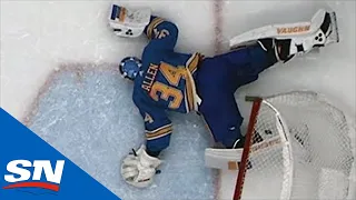 Blues' Jake Allen Injured After Phenomenal Save On Saad