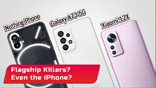 ✅⚡😱Seeing Through the Hype! | Nothing Phone (1) vs  Samsung Galaxy A73 5G vs Xiaomi 12X