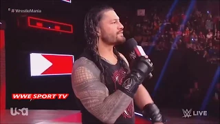 Roman Reigns attacks Brock Lesnar WWE Raw April 2 2018 amit rana,wrestling reality,wlive,wwe