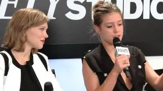 Lea Seydoux and Adele Exarchopoulos tak about Blue Is The Warmest Color TIFF 2013