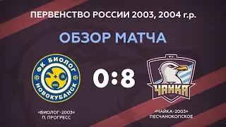 "Биолог-2003"  - "Чайка-2003" - 0:8