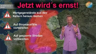 Unwetterwarnung schweres Hochwasser! Im Westen extremer Regen! Keller räumen! 3 Tage Sintflutgefahr!