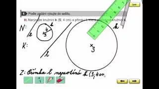 Vzájemná poloha kružnice a přímky, Geometrie 3. ročník, strana 51, cvičení 1B