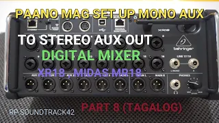 DIGITAL MIXER BEHRINGER XR18 , MIDAS MR18 HOW TO SET AUX OUT LINk