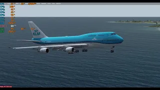 [P3D] KLM 747-400 TNCM St. Maarten Landing