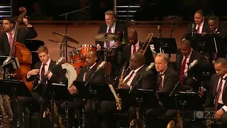 Portrait of Louis Armstrong - Jazz at Lincoln Center Orchestra - Essentially Ellington 2017