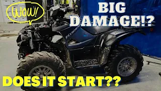 I Bought A Wrecked 2022 Yamaha Kodiak 700 ATV 4 Wheeler/ Quad From Copart For A Steal!!! Part 1