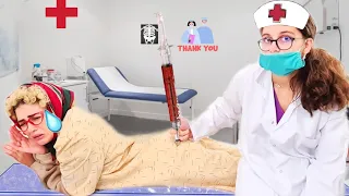 NOTRE MAMIE VS DOCTEUR!! NOTRE MAMIE A TRÈS PEUR DES PIQÛRES 🤣