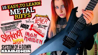 15 Easy To Learn METAL Riffs