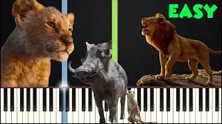 The Lion King 2019 (All songs) | EASY PIANO TUTORIAL + SHEET MUSIC by Betacustic
